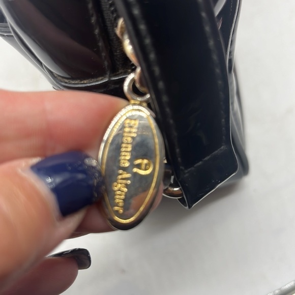 Etienne Angier Shiny Black Shoulder Bag MCB4197J - Picture 6 of 10
